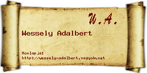 Wessely Adalbert névjegykártya
